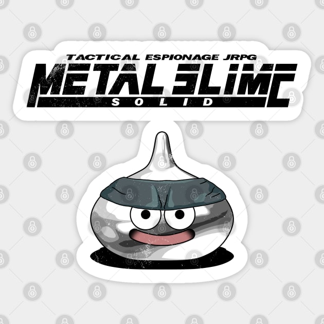 Metal Slime Solid - Black Sticker by CCDesign